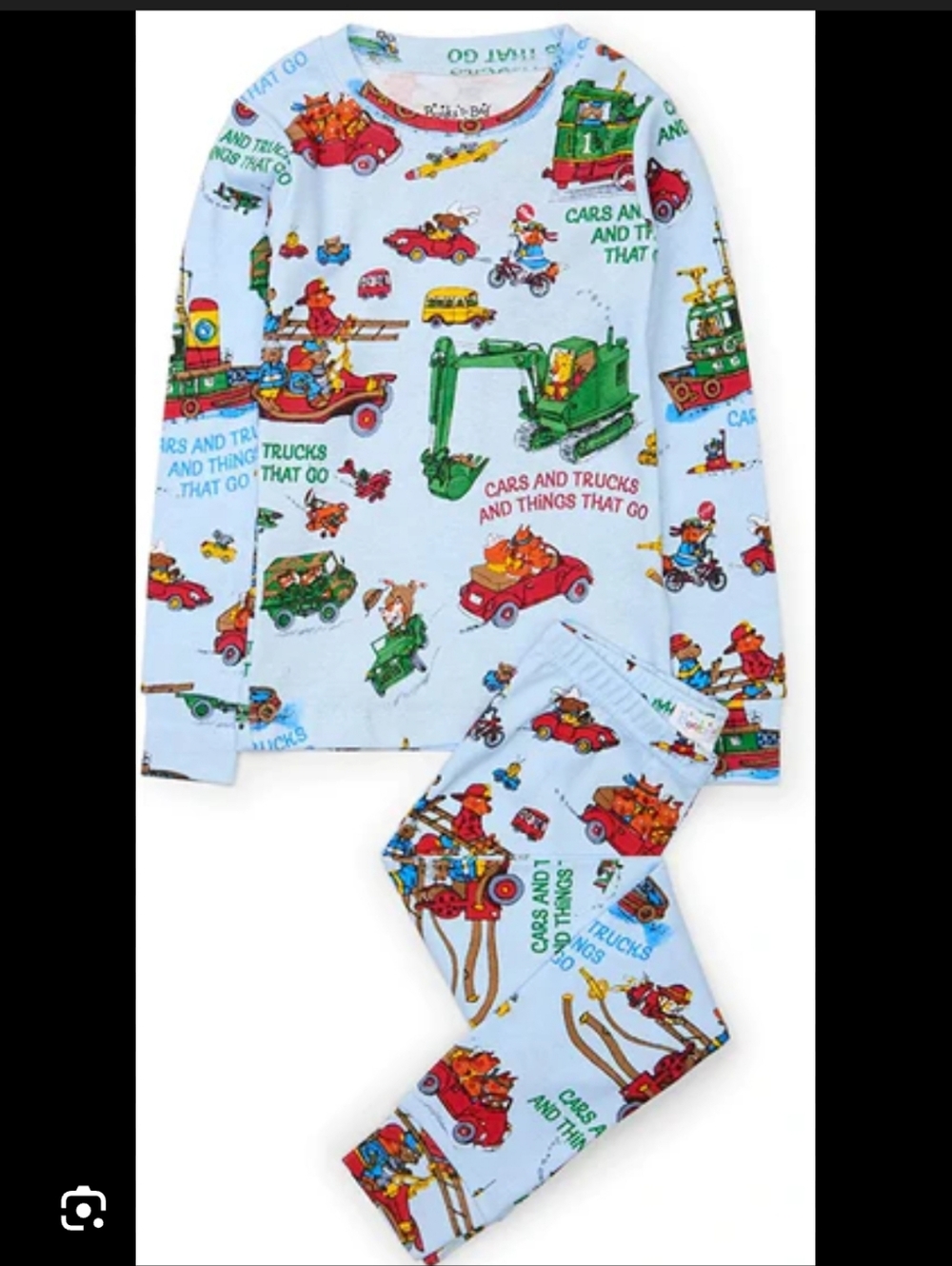 Books To Bed Pajamas Richard Scarry's Cars And Trucks Things That Go Size 6